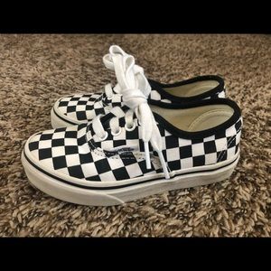Toddler checker Vans size 11